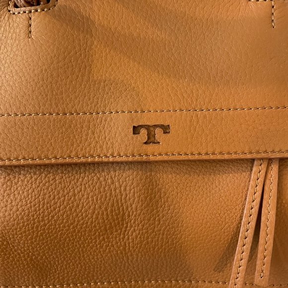 Tory Burch Pandora Large Leather Bag NEW Brown - Picture 3 of 10